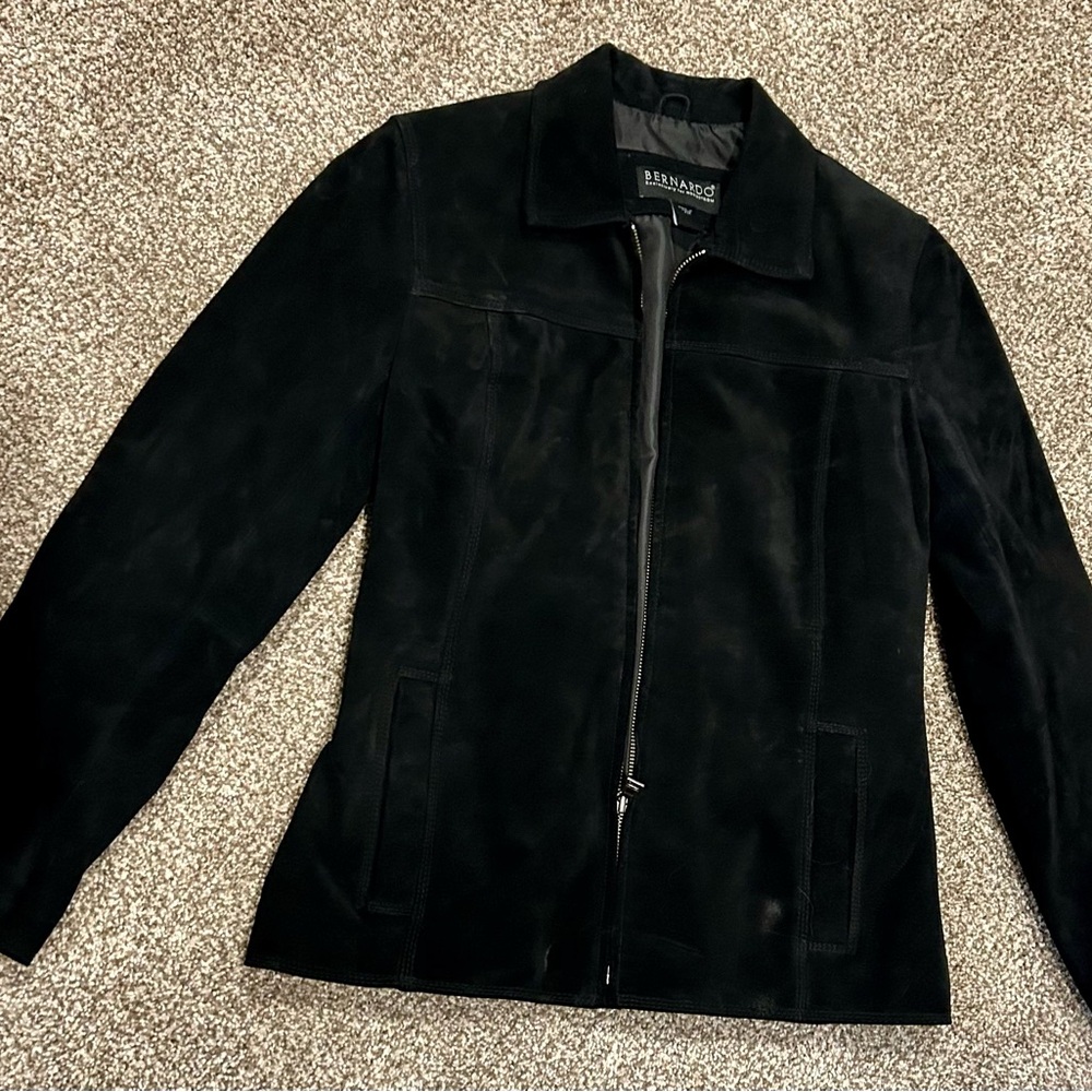 Bernardo Charcoal Suede Jacket